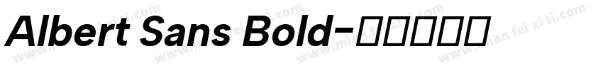 Albert Sans Bold字体转换